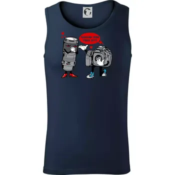 Nemůžu bez tebe být foto - Tílko pánské Core - L ( Námořní modrá (velmi tmavá - téměř černá) )