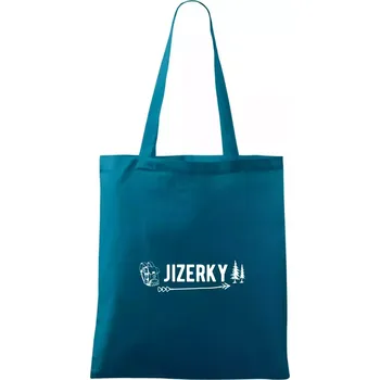 Jizerky nápis - Taška bavlněná - 42 x 38 cm ( Petrolejová )