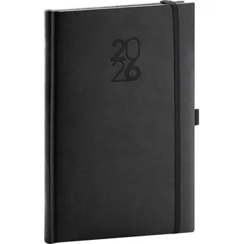 Diář NOTIQUE Týdenní diář Aprint Top 2026, černý, 15 x 21 cm