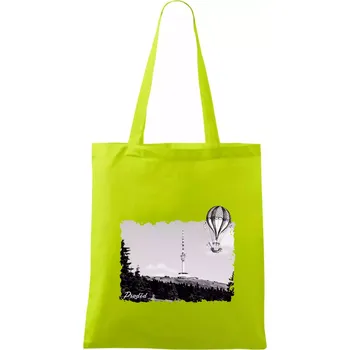 Retro Praděd - Taška bavlněná - 42 x 38 cm ( Limetková )