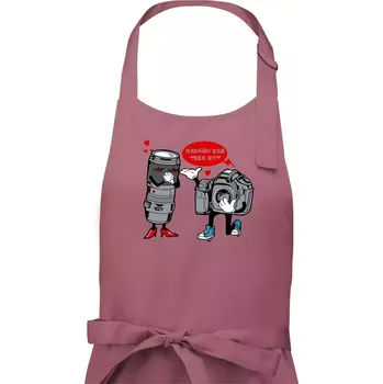 Kuchyňská zástěra Nemůžu bez tebe být foto - Pánská zástěra na vaření - Univerzální velikost ( Starorůžová )