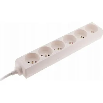 Napájecí kabel Prodlužovací Kabel Zenitech 1 m 6 ks bílá