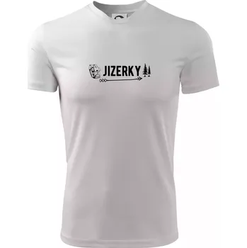 Pánské tričko Jizerky nápis - Pánské triko Fantasy sportovní (dresovina) - 3XL ( Bílá )