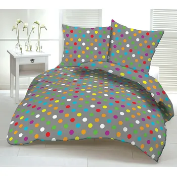 Povlečení Povlečení krepové Rainbow šedé TiaHome 1x Polštář 90x70cm, 1x Přikrývka 140x200cm