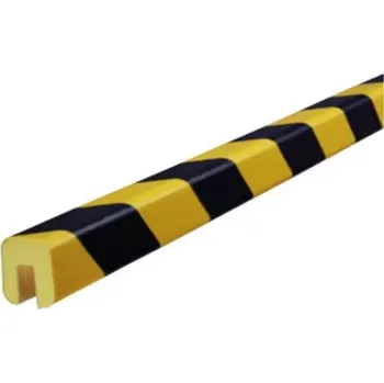 Dětská zábrana Černo-žlutá pěnová ochrana rohů zdí a stěn (U-profil) - délka 100 cm, šířka 2,6 cm, výška 3 cm
