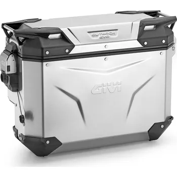 Zavazadlo na motocykl Obkevs33ar stříbrný pravý kufr givi trekker outback evo smart hliníkový (boční), bez zámku, 33 l.
