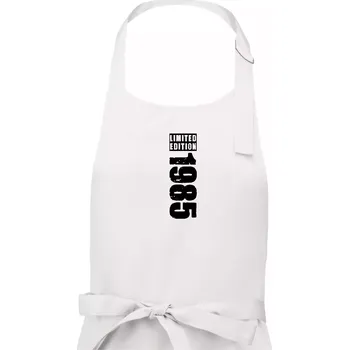 Kuchyňská zástěra Limited edition 1985 pruh - Pánská zástěra na vaření - Univerzální velikost ( Bílá )