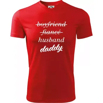 Pánské oblečení Partnerské triko nastávající rodiče - Pánské triko Fantasy sportovní (dresovina) - S ( Červená )