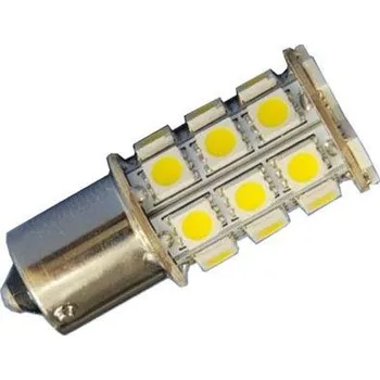 Autožárovka Žárovka LED Ba15S 12V bílá, 27xSMD5050