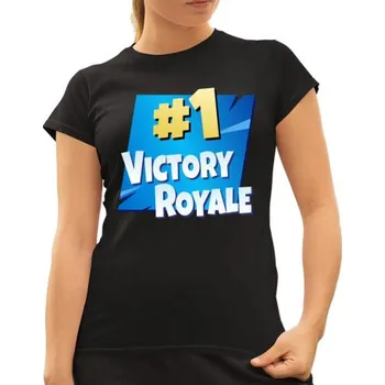 Žertovný předmět Number 1 Victory Royale - dámské tričko s potiskem pro fanoušky hry Fortnite- Tričkový.cz