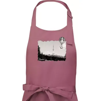 Kuchyňská zástěra Retro Praděd - Dámská zástěra na vaření - Univerzální velikost ( Starorůžová )