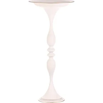 Mísa kovová - na stojanu, 83 cm, aranžovací, barva bílá