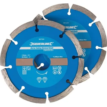 Řezný kotouč Diamantový kotouč pro řezání spár 2 ks 115x22,23 mm 2 ks Silverline