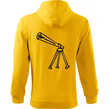 Pánská mikina Nebe - Dalekohled - Mikina s kapucí na zip trendy zipper - M ( Žlutá )