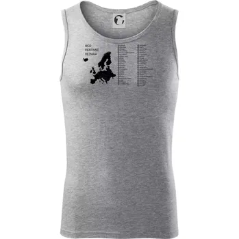 Můj cestovní seznam - Evropa - Tílko pánské Core - S ( Tmavě šedý melír )