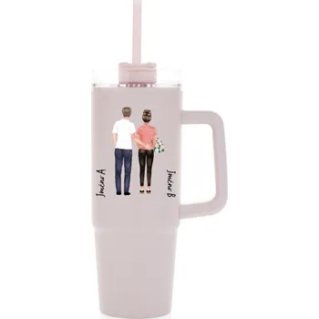 Termohrnek Personalizovaná termoska s průhledným víčkem s párem