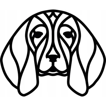 Obraz Nástěnná dekorace Hanoverský barvář pes - nástěnná ozdoba, obraz, geometrický, prolamovaný