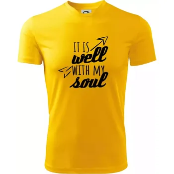 Chlapecké tričko It is well with my soul - Dětské triko sportovní (dresovina) - 122 cm/6 let ( Žlutá )