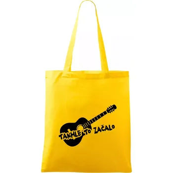 Kytara, takhle to všechno začalo - Taška bavlněná - 42 x 38 cm ( Žlutá )