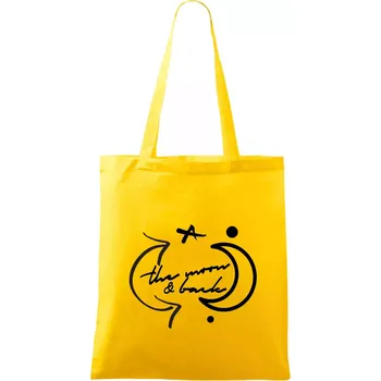 The moon and back - Taška bavlněná - 42 x 38 cm ( Žlutá )