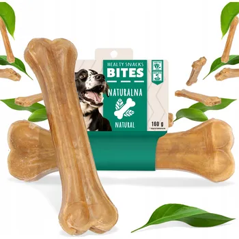 Pamlsek pro psa 2x Lisovaná kost pro psy PŘÍRODNÍ 20 cm Žvýkací pamlsek HOVĚZÍ XQ