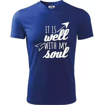 It is well with my soul - Dětské triko sportovní (dresovina) - 158 cm/12 let ( Královská modrá )