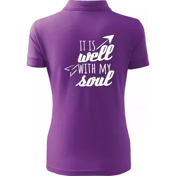 It is well with my soul - Polokošile dámská Pique Polo - M ( Fialová )