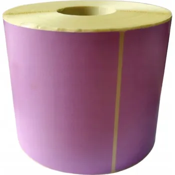 Speciální papír TERMO ETIKETY 100x150 MM FIALOVÉ 500 KS GUMOVÉ LEPIDLO PERFORACE