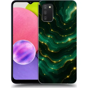 Pouzdro na mobilní telefon Picasee silikonový průhledný obal pro Samsung Galaxy A02s A025G - Emerald