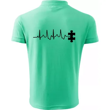 Pánská košile EKG puzzle rozpojené - Polokošile pánská Pique Polo 203 - L ( Mátová )