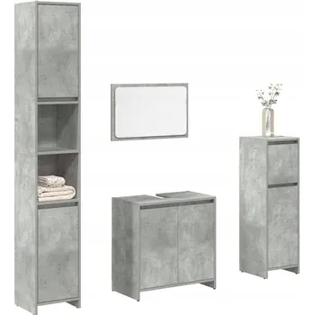 Koupelnový nábytek 4-dílná sada koupelnového nábytku, šedá betonu