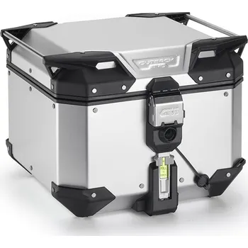 Zavazadlo na motocykl Obkev42aa stříbrný eloxovaný horní kufr givi trekker outback evo hliníkový (monokey topcase)