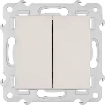 vypínač Polmark BELLA Dvojitý schodišťový přepínač, barva kašmír