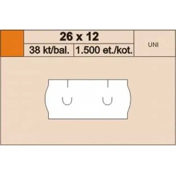 Samolepící etiketa Cenové etikety 26x12 uni červené,rychlé dodání