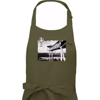 Kuchyňská zástěra Retro Hraniční vrch - Pánská zástěra na vaření - Univerzální velikost ( Khaki )