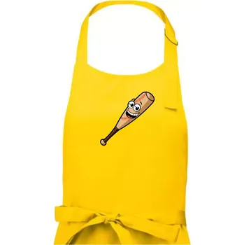 Kuchyňská zástěra Parové triko - baseballová pálka a míček - Dámská zástěra na vaření - Univerzální velikost ( Žlutá )