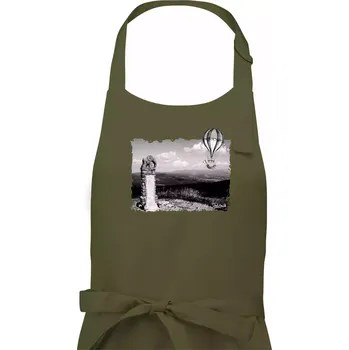 Kuchyňská zástěra Retro Kralický Sněžník - Pánská zástěra na vaření - Univerzální velikost ( Khaki )