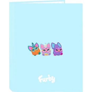 Set školních potřeb Kroužkový pořadač Furby Nebeská modrá A4 (26,5 x 33 x 4 cm)