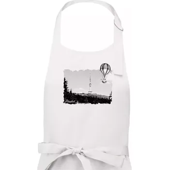 Kuchyňská zástěra Retro Praděd - Dámská zástěra na vaření - Univerzální velikost ( Bílá )