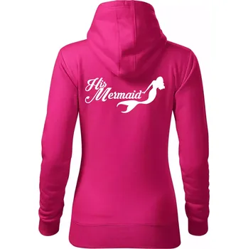 Dámská mikina His Mermaid - Mikina dámská Cape s kapucí - XL ( Purpurová )