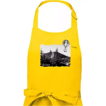 Kuchyňská zástěra Retro Lysá hora - Dámská zástěra na vaření - Univerzální velikost ( Žlutá )
