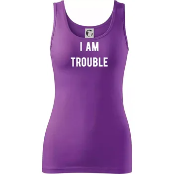 Dámské tričko Párové triko - Looking for trouble - Dámské tílko - S ( Fialová )