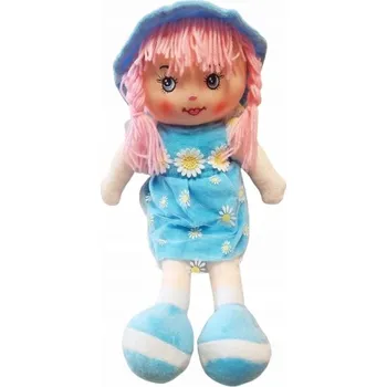 Panenka MĚKKÁ HADŘOVÁ PANENKA ZUZIA V SAMETOVÝCH ŠATÁCH 45 CM MĚKKÁ E2253 EMAJ