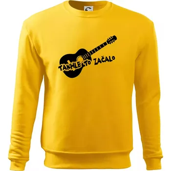 Pánská mikina Kytara, takhle to všechno začalo - Mikina Essential pánská - 3XL ( Žlutá )