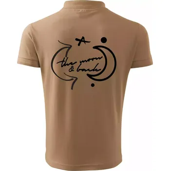 Pánská košile The moon and back - Polokošile pánská Pique Polo 203 - 3XL ( Písková )