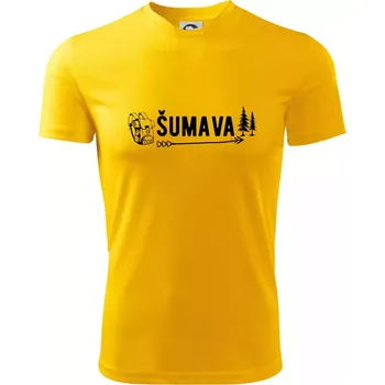 Šumava nápis - Dětské triko sportovní (dresovina) - 134 cm/8 let ( Žlutá )