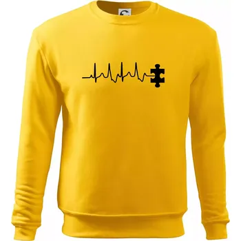 Pánská mikina EKG puzzle rozpojené - Mikina Essential pánská - 2XL ( Žlutá )