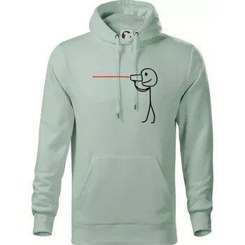 Pánská mikina Láska telefon - Mikina pánská Cape s kapucí - 5XL ( Sage )