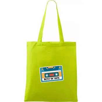 Narozeniny kazeta Best of 1975 - Taška bavlněná - 42 x 38 cm ( Limetková )