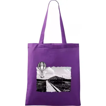 Retro Sněžka - Taška bavlněná - 42 x 38 cm ( Fialová )